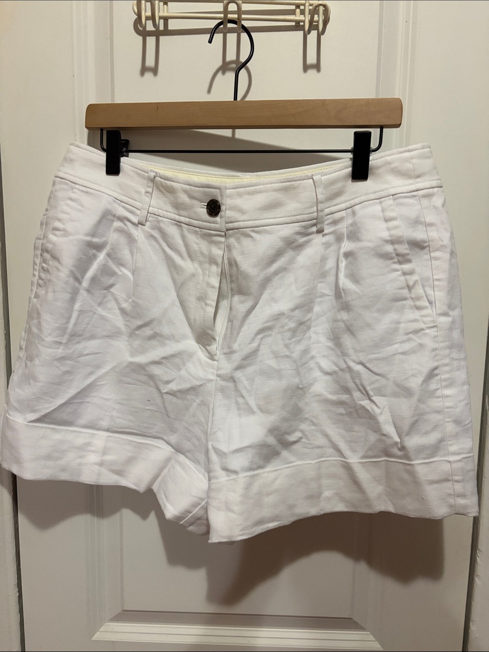 J Crew White Women's Linen Blend Shorts